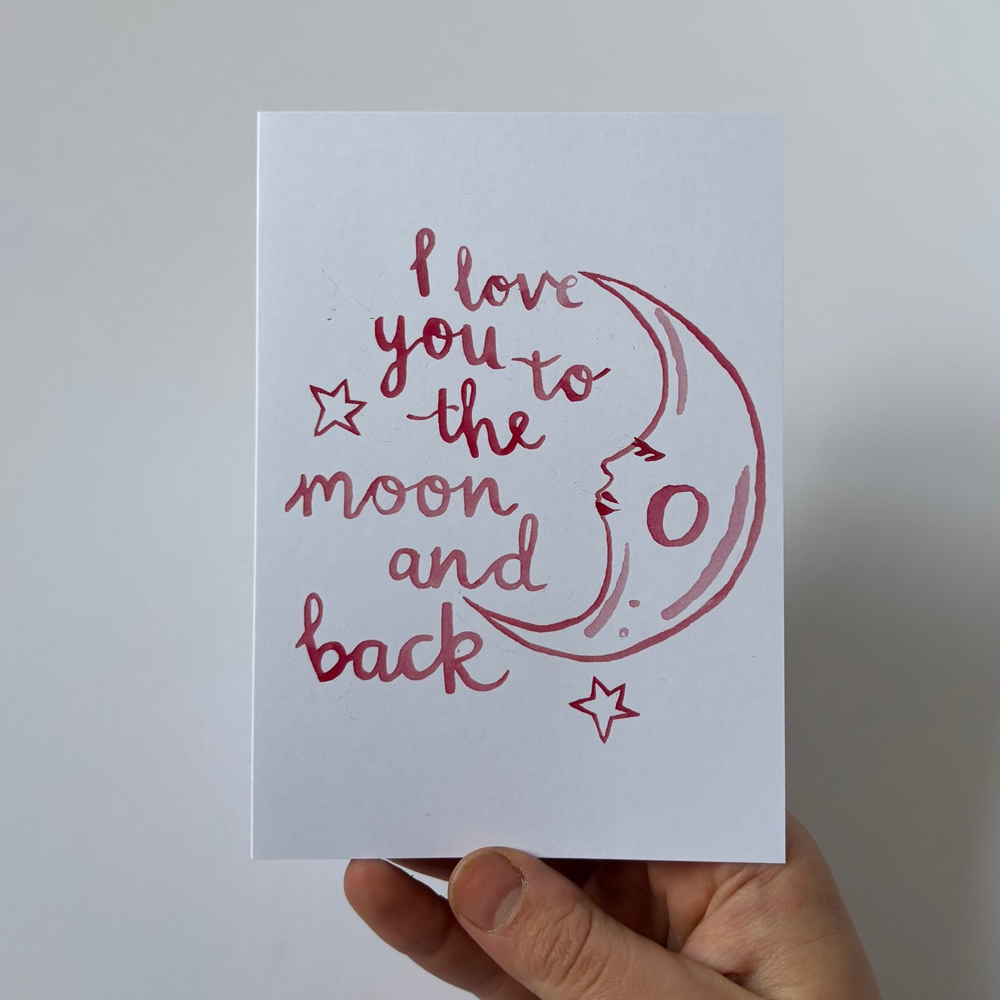 I love you to the moon and back card