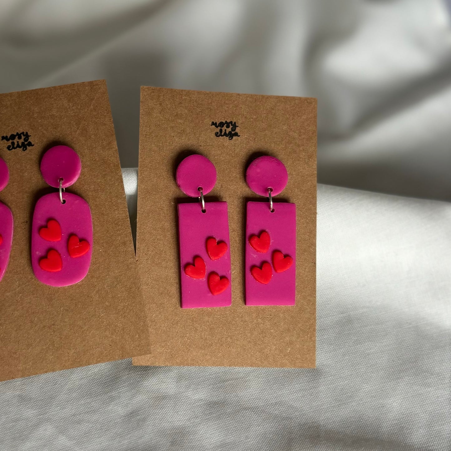Heart Clay Earrings