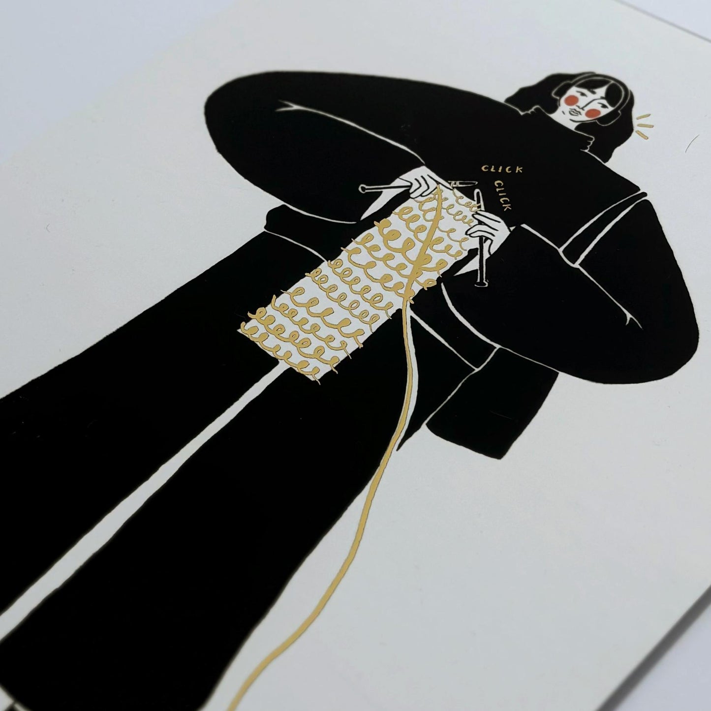 Illustrated Knitting Print