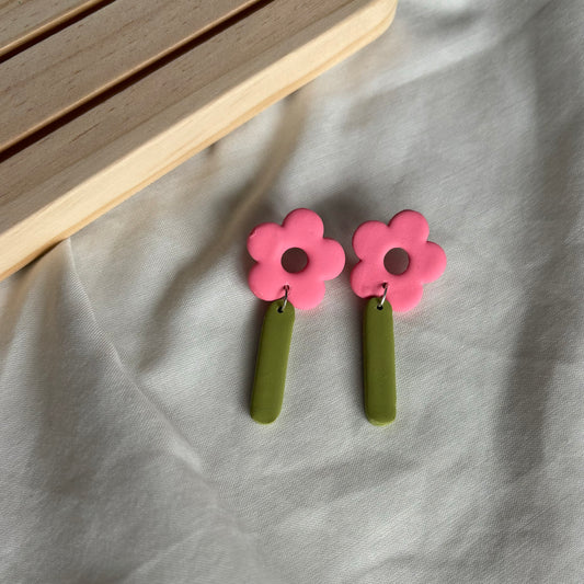 Flower Clay Earrings