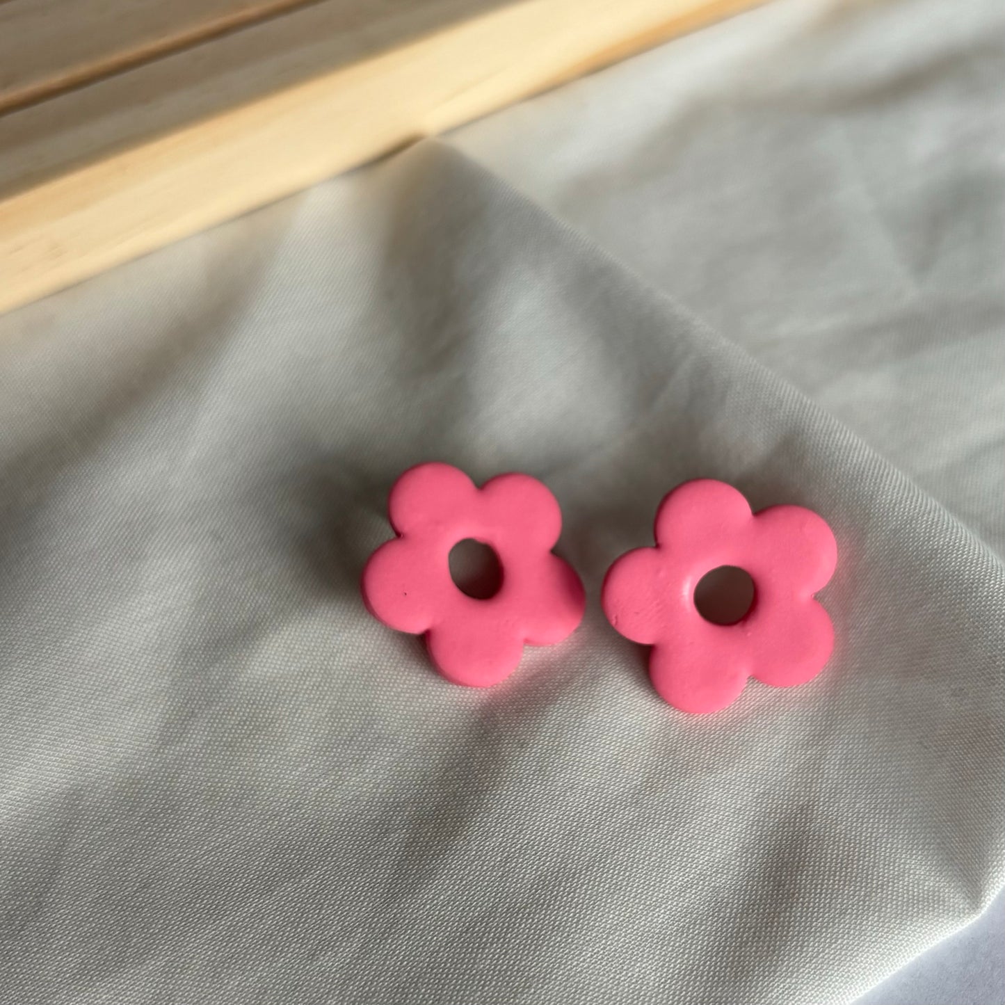 Floral Clay Stud Earrings