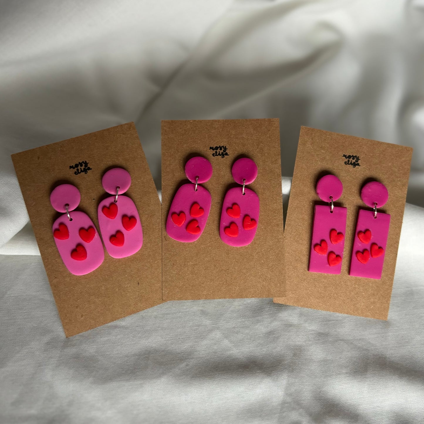 Heart Clay Earrings