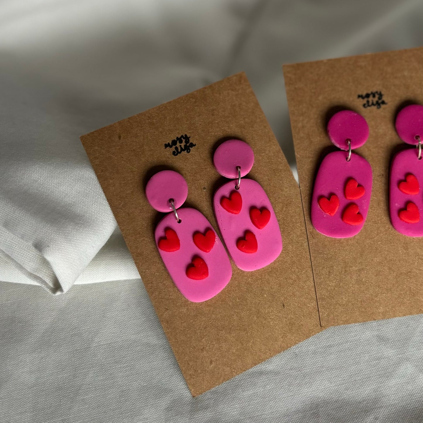 Heart Clay Earrings