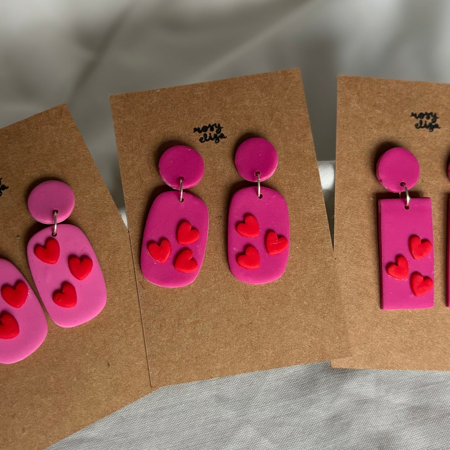 Heart Clay Earrings