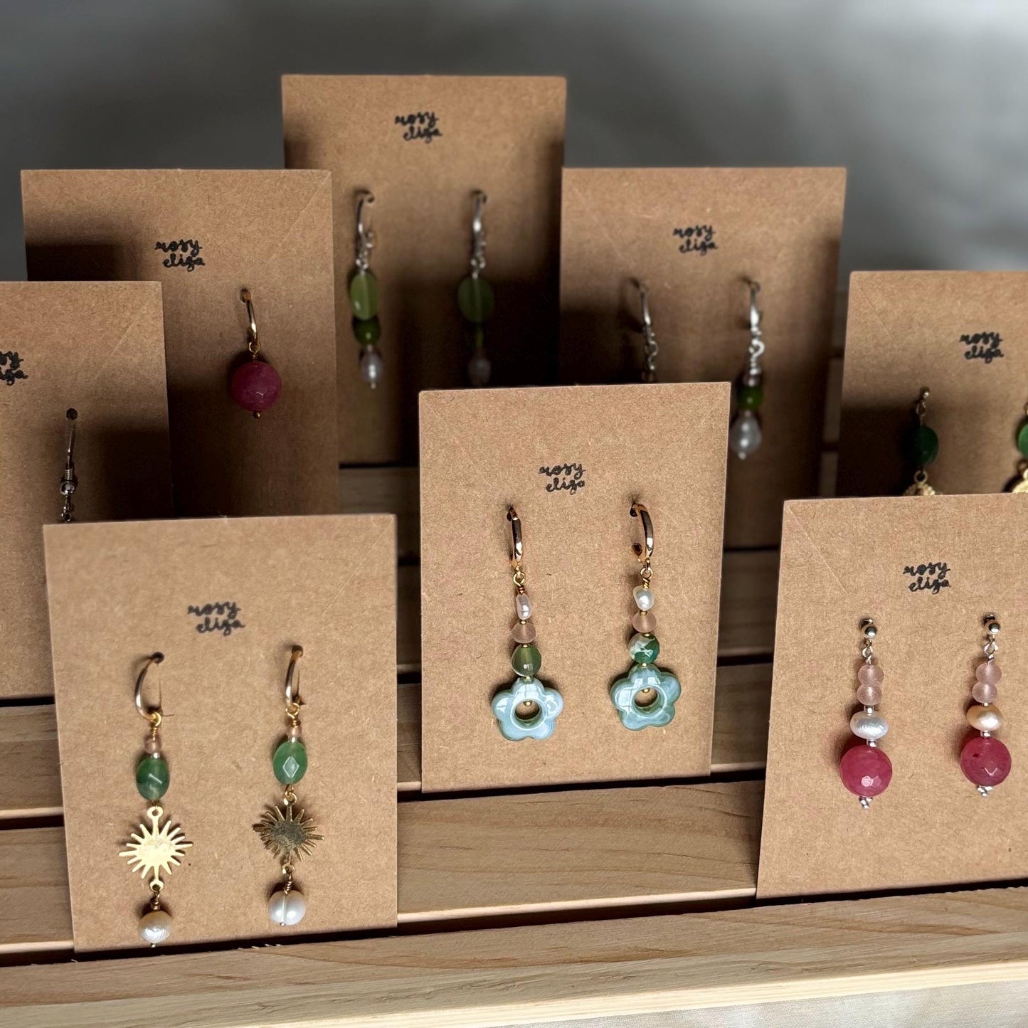 Beaded drop earrings