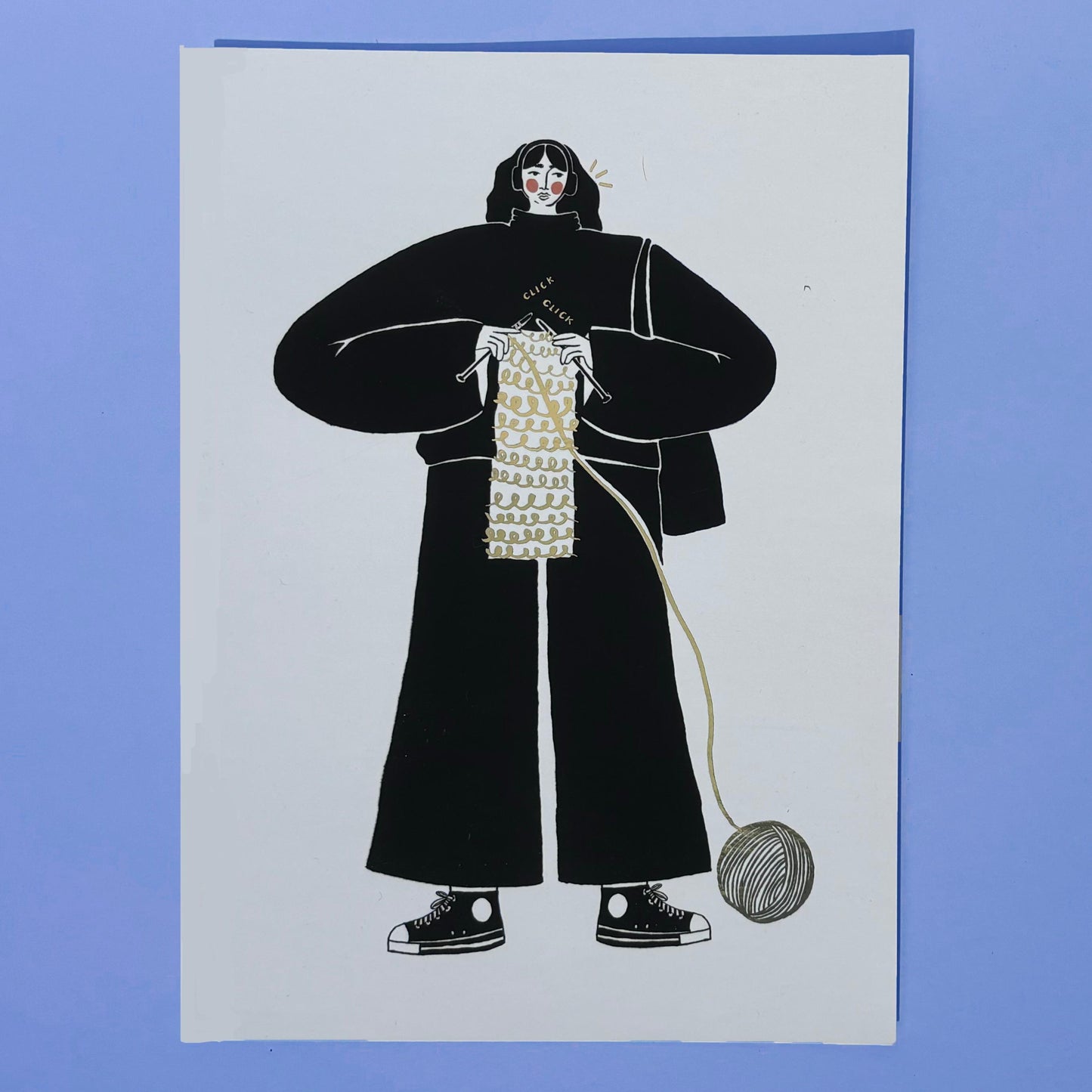 Illustrated Knitting Print