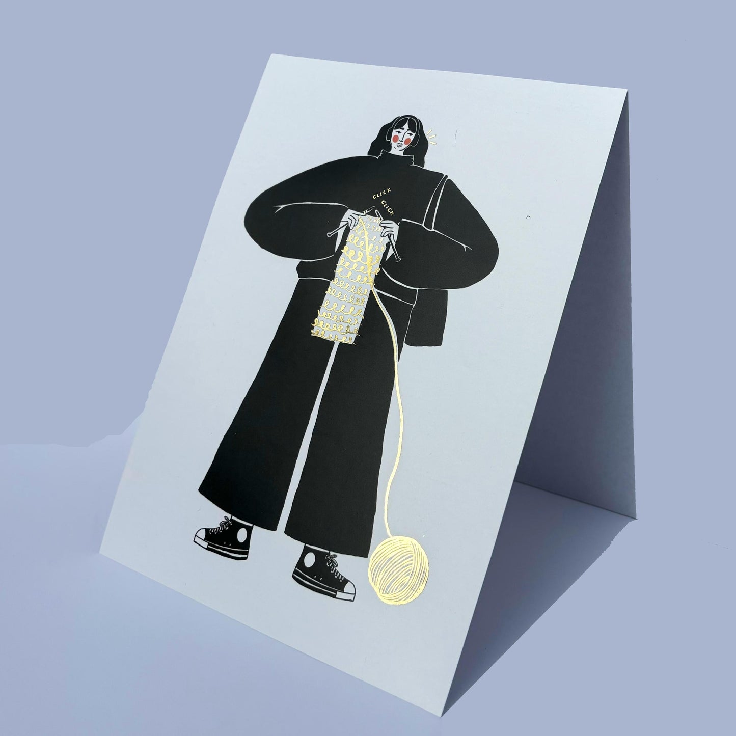 Illustrated Knitting Print