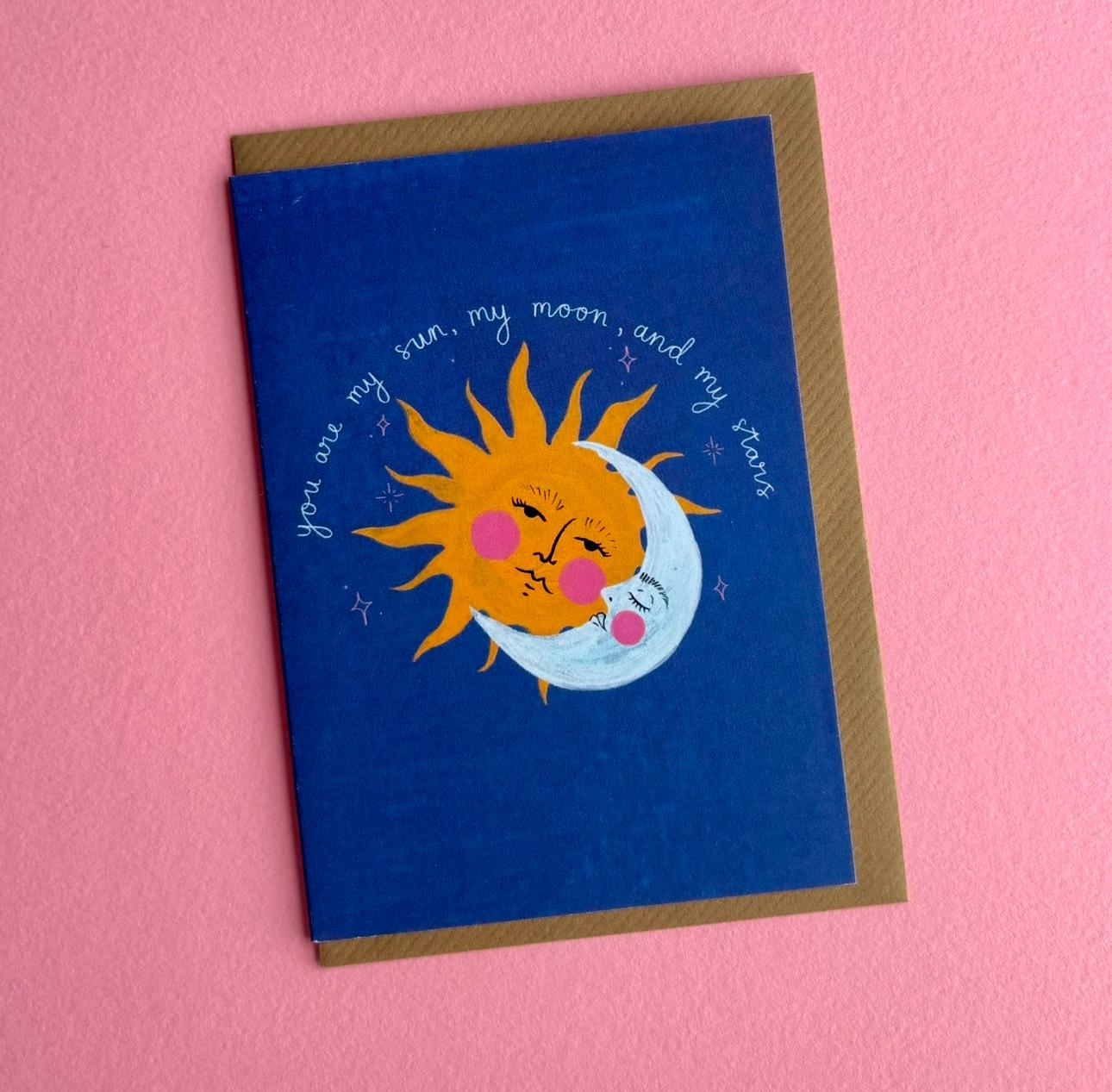 Sun Moon & Stars card